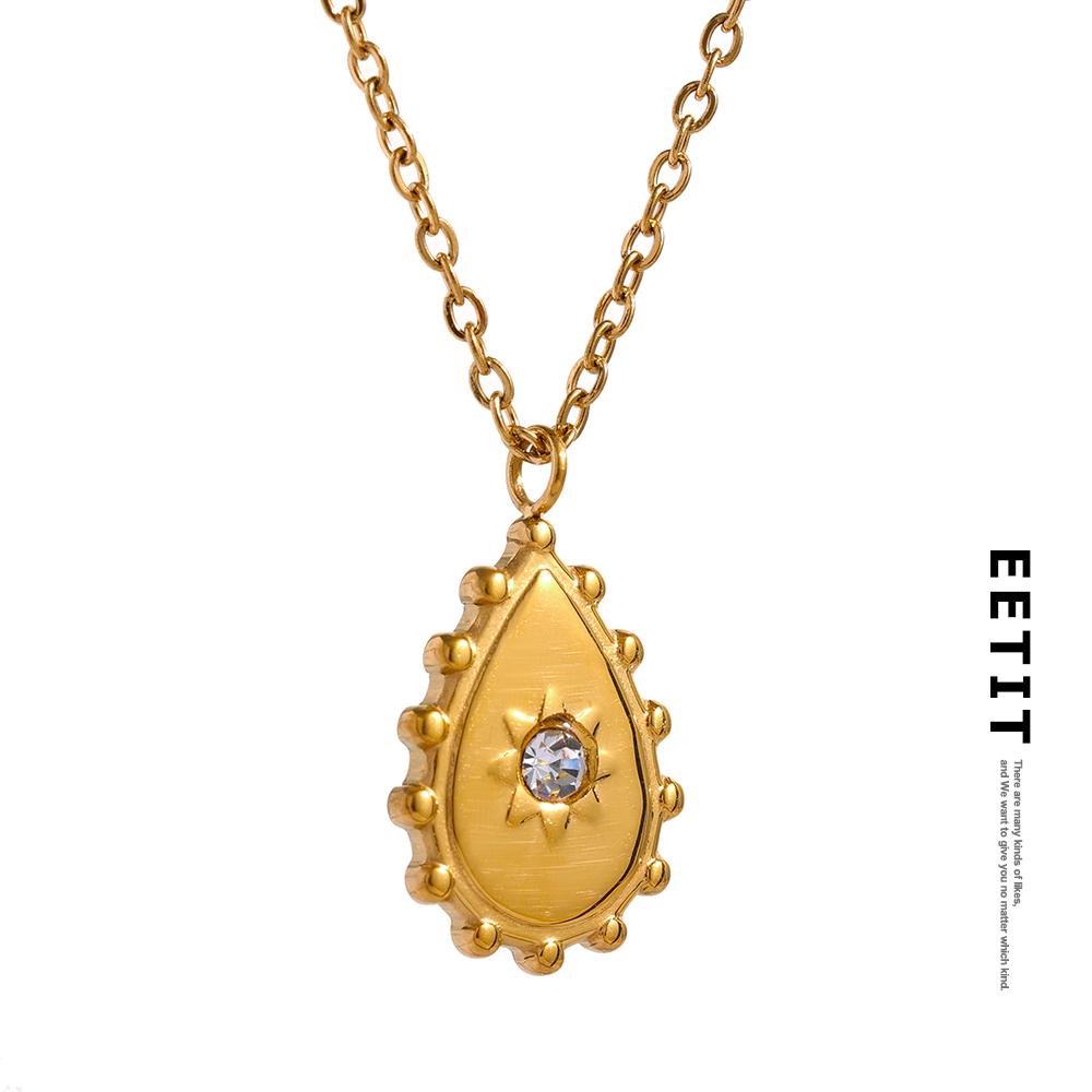 Eetit ожерелье с подвеской в форме капли воды из нержавеющей стали для женщин