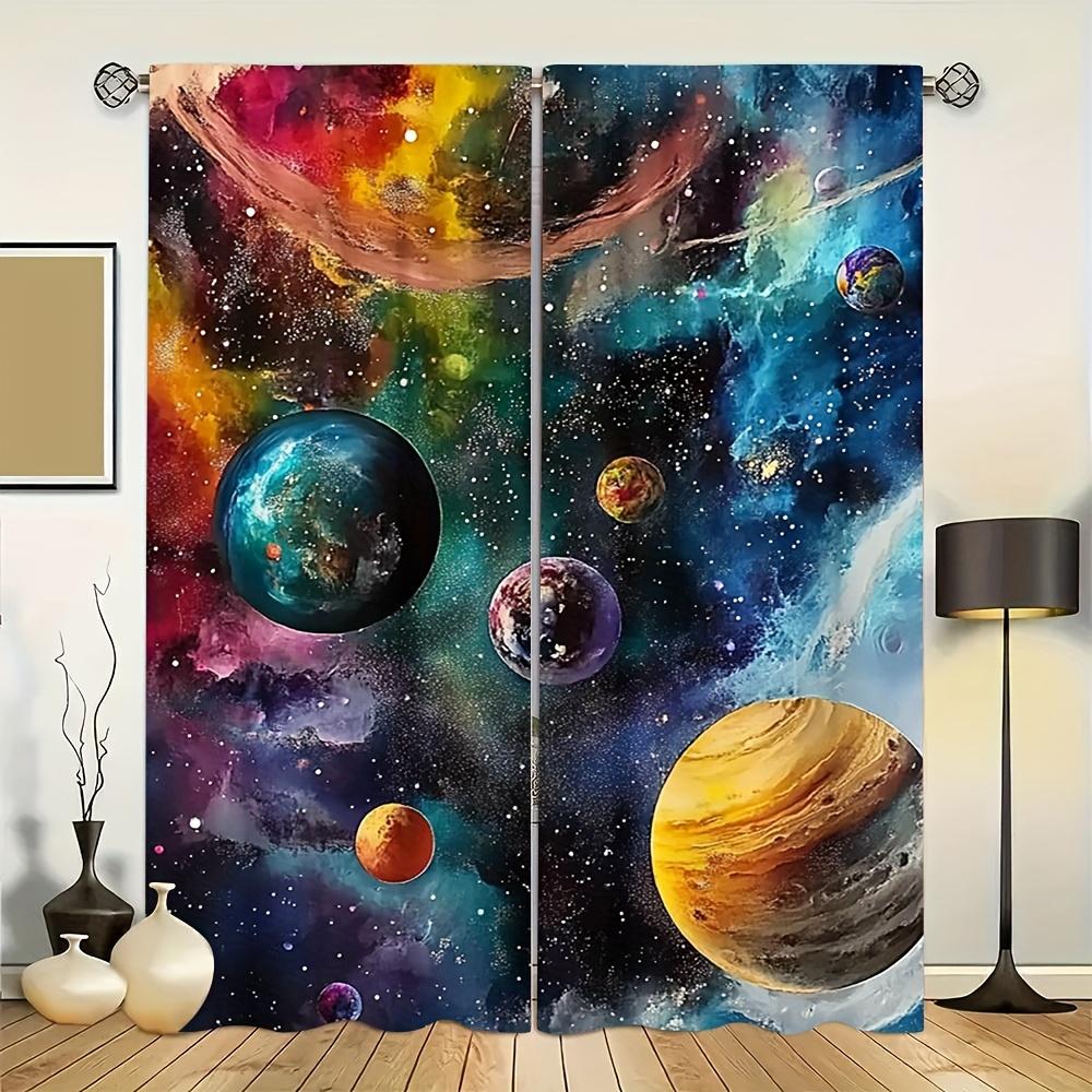 2Pcs Vibrant Space-Themed Polyester Curtains - Artistic Planet & Nebula Design, Semi-Transparent, Rod Pocket For Easy Hanging, P 53x116cm 2pc21x46in&Without mount
2Pcs Vibrant Space-Themed Polyester Curtains - Artistic Planet & Nebula Design, Semi-Transparent, Rod Pocket For Easy Hanging, P 53x116cm 2pc21x46in&Without mount