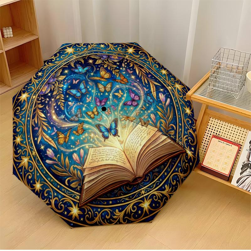 Lilac Butterfly Wreath Printed umbrella windproof folding umbrella portable sun and rain umbrella suitable for gifting
Lilac Butterfly Wreath Printed umbrella windproof folding umbrella portable sun and rain umbrella suitable for gifting