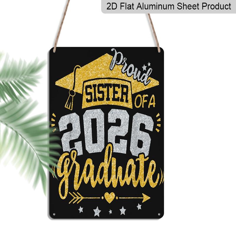 2D Flat, 1pc Proud Sister of A 2026 Graduate Aluminium Sign - 8 x12 Glitter Graduation Decor, Gold & Silver Grad Cap Wall Art, Perfect for 2026 20*30cm
2D Flat, 1pc Proud Sister of A 2026 Graduate Aluminium Sign - 8 x12 Glitter Graduation Decor, Gold & Silver Grad Cap Wall Art, Perfect for 2026 20*30cm