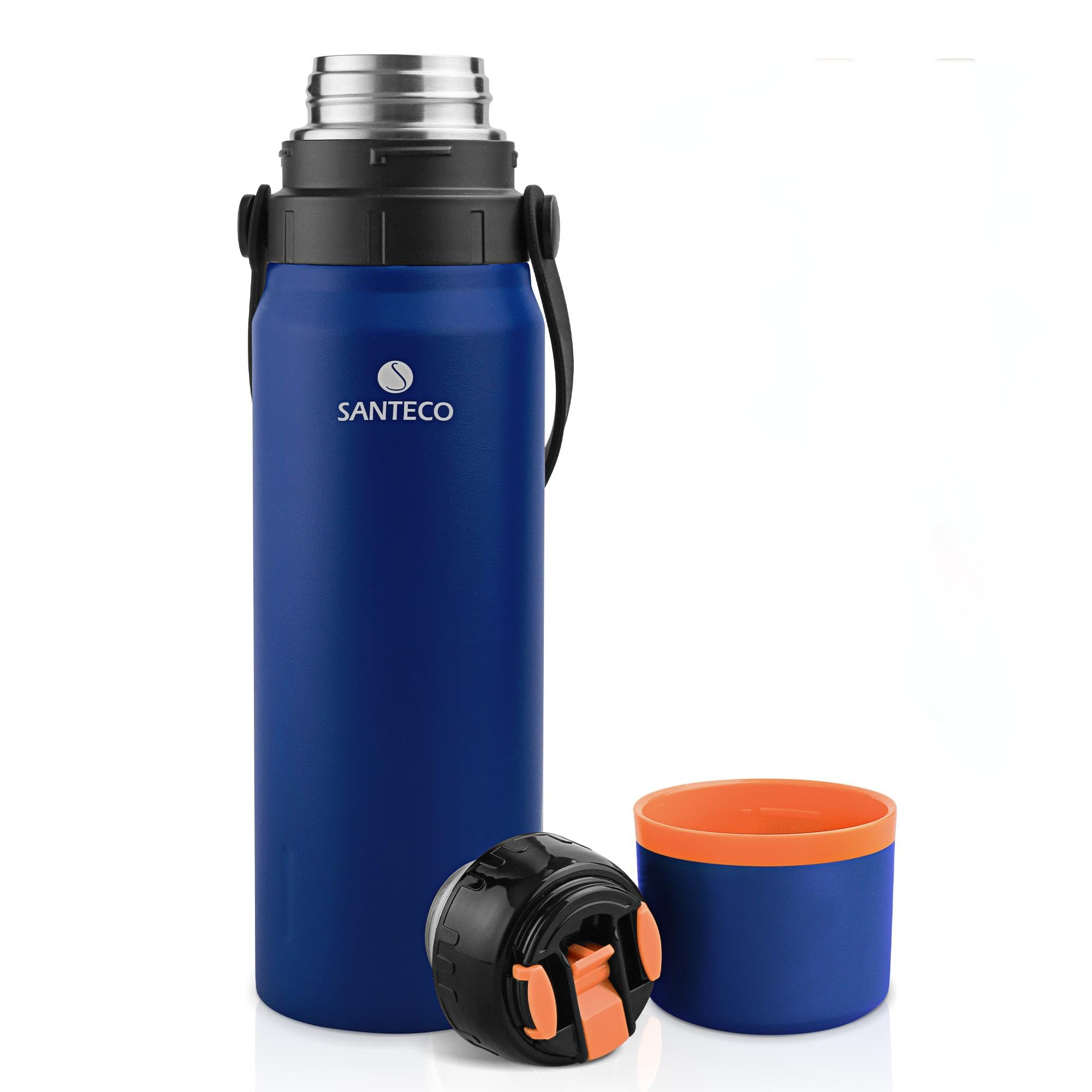 SANTECO Water Bottle GEILO Thermos Large Capacity Liters Comes with a Cup and Strap Compatible with Sports Drinks Compatible with Carbonated Water синій
SANTECO Water Bottle GEILO Thermos Large Capacity Liters Comes with a Cup and Strap Compatible with Sports Drinks Compatible with Carbonated Water синій