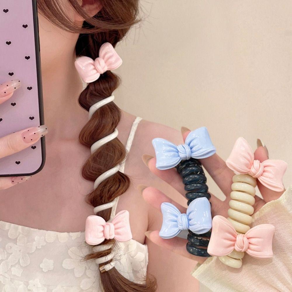 Plastic Bow knot Hair Ring Cute Telephone Cord Hair Ring New Bubble Braid Hair Accessories Girl жовтий
Plastic Bow knot Hair Ring Cute Telephone Cord Hair Ring New Bubble Braid Hair Accessories Girl жовтий