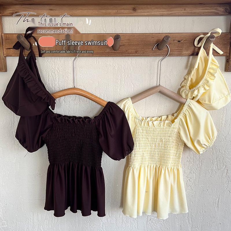 Korean Puff Sleeve One-Piece Swimsuit & Swim Cap for Girls - 2025 Summer Collection 100cm кавовий
Korean Puff Sleeve One-Piece Swimsuit & Swim Cap for Girls - 2025 Summer Collection 100cm кавовий
