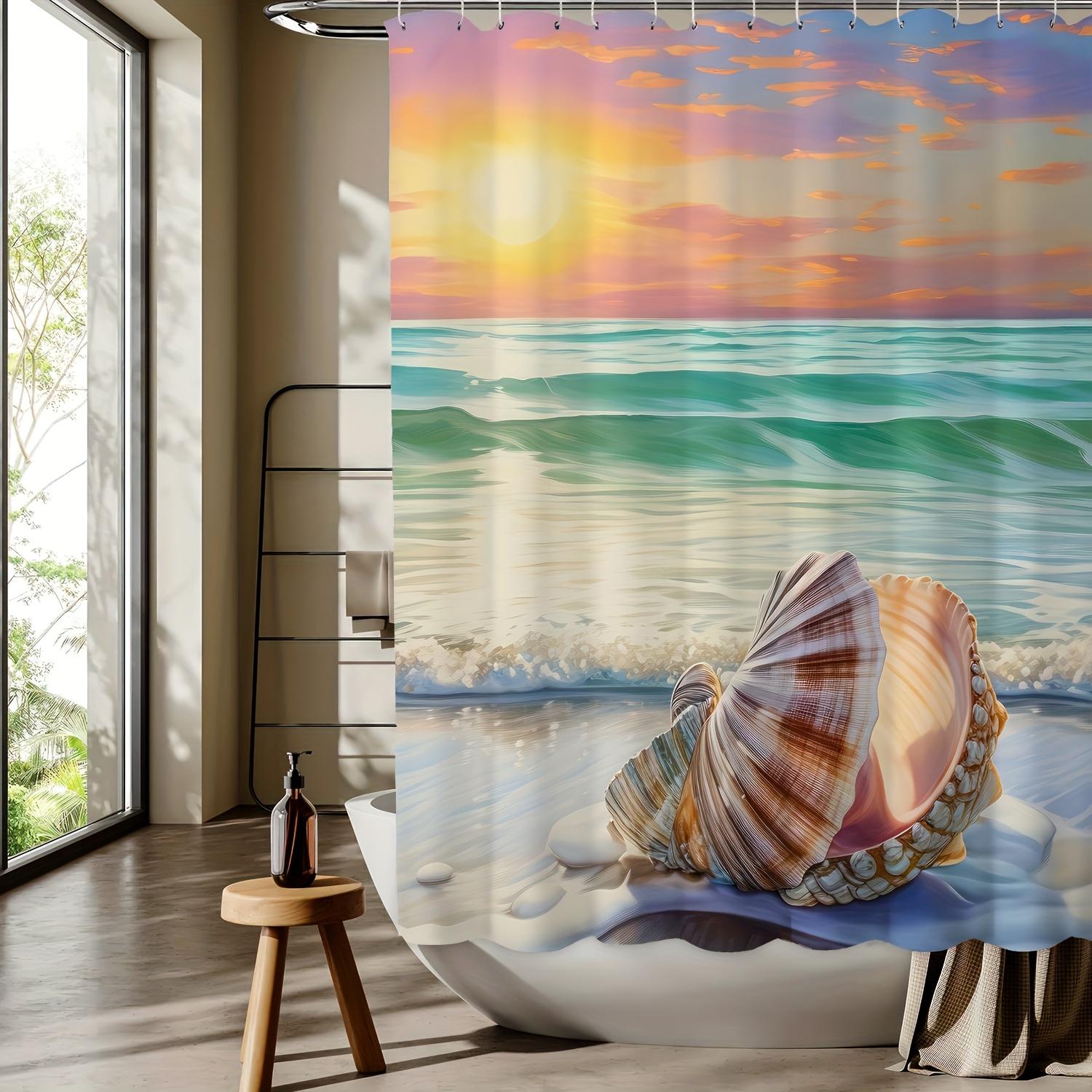 Ocean Beach Snail Landscape Shower Curtain – Digital Print, Reversible Polyester With Hooks For All-Season Bathroom Decor W60H190(CM)-1 Pcs
Ocean Beach Snail Landscape Shower Curtain – Digital Print, Reversible Polyester With Hooks For All-Season Bathroom Decor W60H190(CM)-1 Pcs