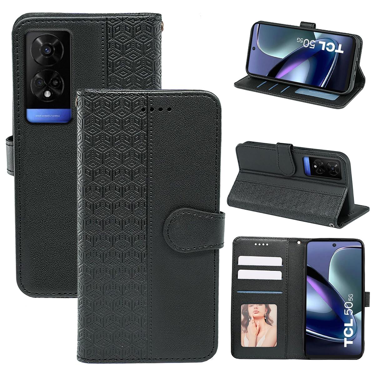 For TCL 50 5G Case PU Leather Cubic Grid Pattern Flip Folio Phone Wallet Cover Black
For TCL 50 5G Case PU Leather Cubic Grid Pattern Flip Folio Phone Wallet Cover Black