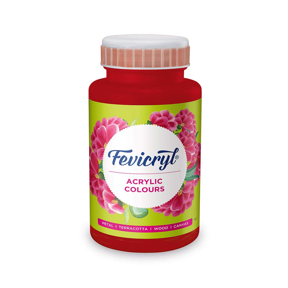 Fevicryl Acrylic Colour Crimson 500ml Bottle for Canvas, Wood, Leather, DIY Art & Craft Painting Projects Artists
Fevicryl Acrylic Colour Crimson 500ml Bottle for Canvas, Wood, Leather, DIY Art & Craft Painting Projects Artists