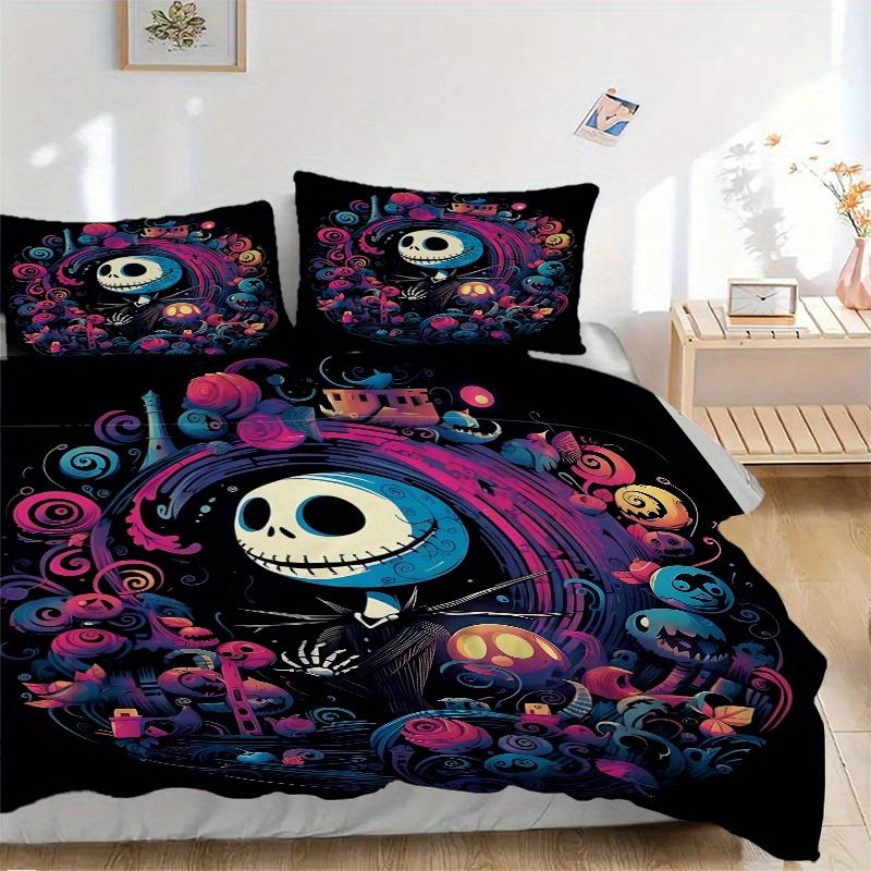 3pcs Fantasy Jack Skellington Bedding Set - Includes Quilt Cover and Pillowcases, Suitable for All Seasons, Machine Washable - Ideal Gift for Fam 135x200cm
3pcs Fantasy Jack Skellington Bedding Set - Includes Quilt Cover and Pillowcases, Suitable for All Seasons, Machine Washable - Ideal Gift for Fam 135x200cm