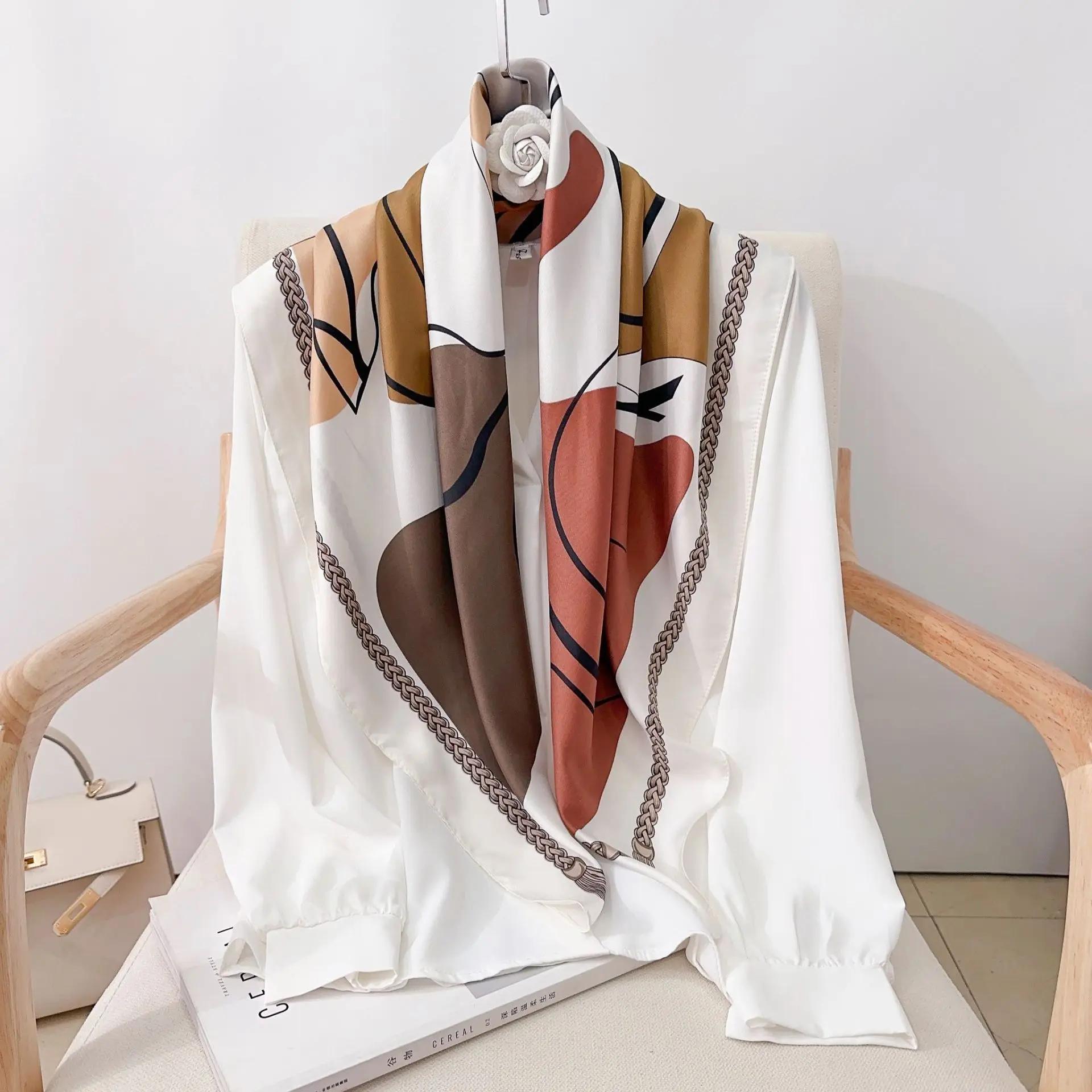 90см Твиловый Квадратный Шарф Женский Принт Шаль Обертывания Женский Шейный Платок Волосы Рука Бандана Головные Платки Хиджаб Эшарп Пляжная Солнцезащита светло-коричневого
90см Твиловый Квадратный Шарф Женский Принт Шаль Обертывания Женский Шейный Платок Волосы Рука Бандана Головные Платки Хиджаб Эшарп Пляжная Солнцезащита светло-коричневого