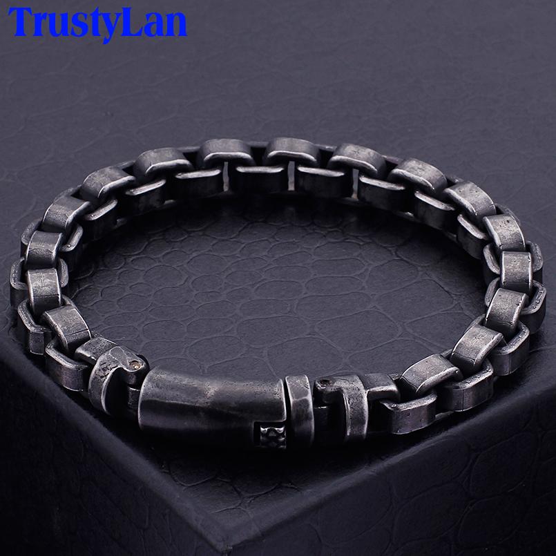 Solid Black Stainless Steel Men Bracelet Vintage Jewelry 9MM Wide Chain Link Friendship Men s Bracelets & Bangles for Boys 22cm
Solid Black Stainless Steel Men Bracelet Vintage Jewelry 9MM Wide Chain Link Friendship Men s Bracelets & Bangles for Boys 22cm