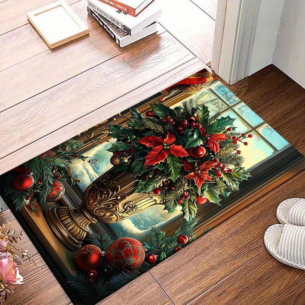 1pc Christmas Flowers and Holly Berries Area Rug, Slip-Resistant, Easy-Clean, Stain-Resistant, Perfect for Cozy Living Rooms, Bedrooms, Kitc 60cm by 90cm
1pc Christmas Flowers and Holly Berries Area Rug, Slip-Resistant, Easy-Clean, Stain-Resistant, Perfect for Cozy Living Rooms, Bedrooms, Kitc 60cm by 90cm