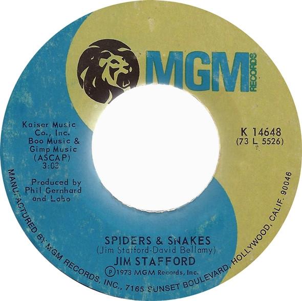7inch Record JIM STAFFORD - Spiders & Snakes K14648 MGM Records 1973 US Folk Used
7inch Record JIM STAFFORD - Spiders & Snakes K14648 MGM Records 1973 US Folk Used
