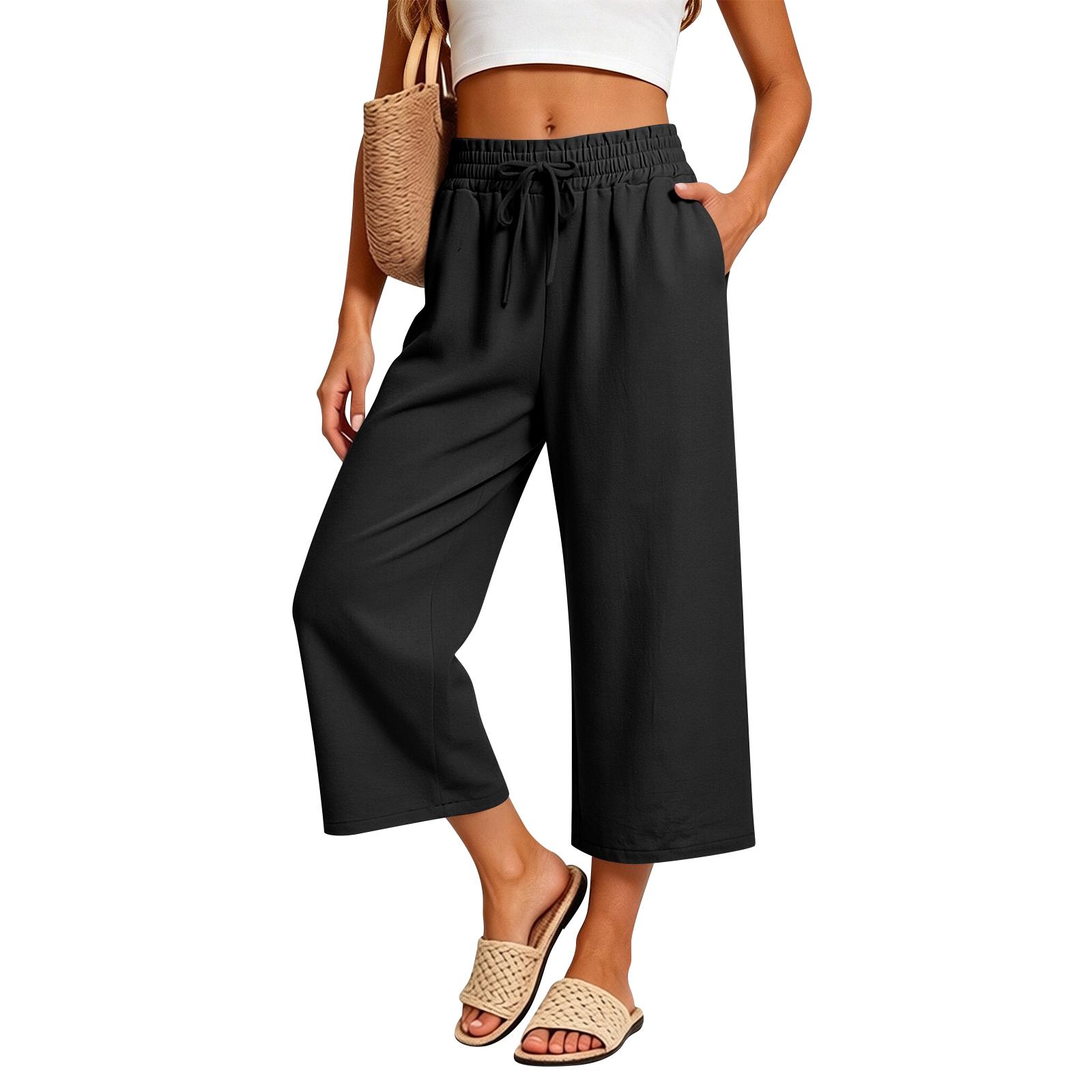 Women’s Wide Leg Cropped Pants with Elastic Waistband and Drawstring Loose Fit Lightweight Material Casual Style XXL чёрный
Women’s Wide Leg Cropped Pants with Elastic Waistband and Drawstring Loose Fit Lightweight Material Casual Style XXL чёрный