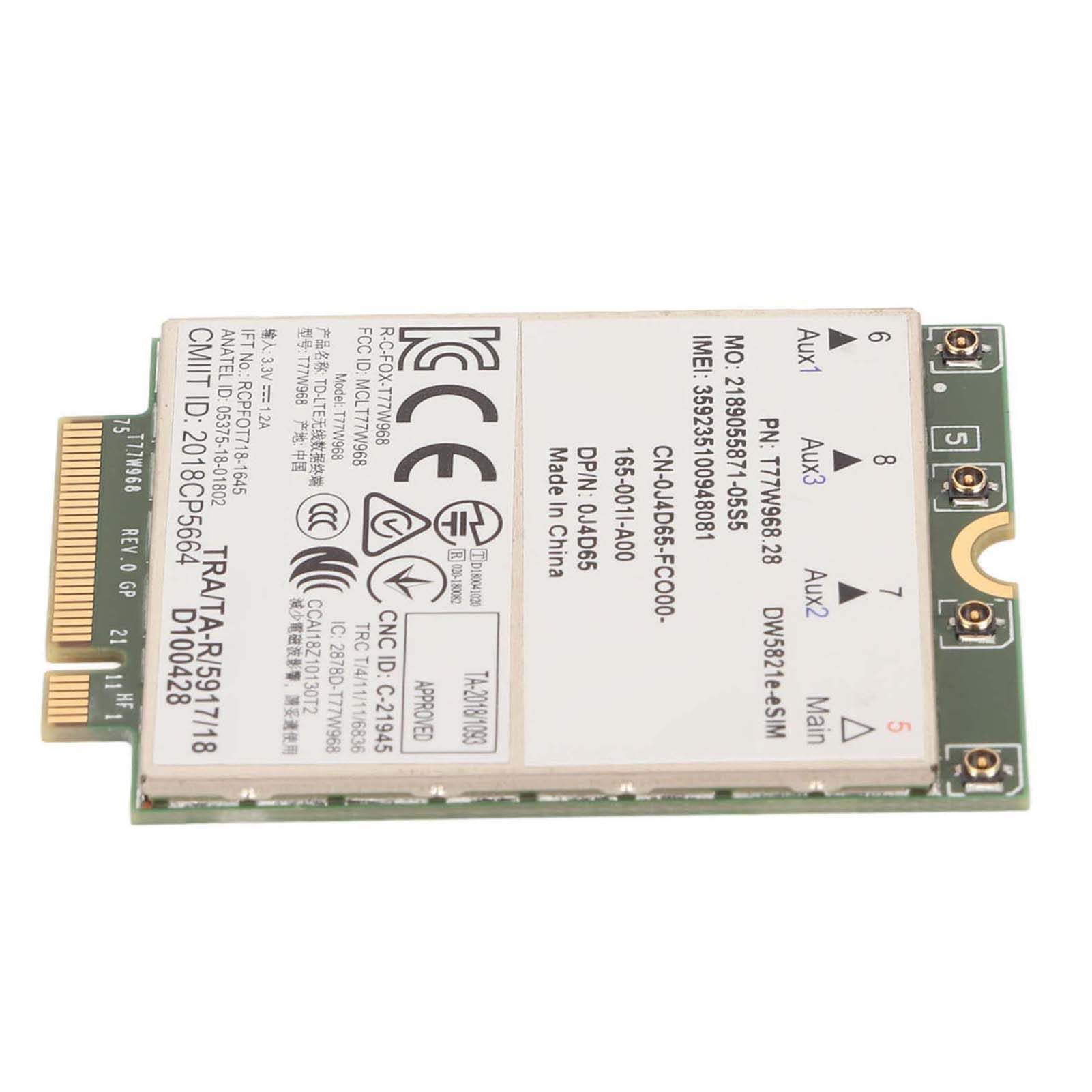 Мережевий модуль 4G LTE для ноутбука Dell 1 ГБ/с, підтримка Cat16 E ESIM Мережа T77W968 Мережева карта
Мережевий модуль 4G LTE для ноутбука Dell 1 ГБ/с, підтримка Cat16 E ESIM Мережа T77W968 Мережева карта