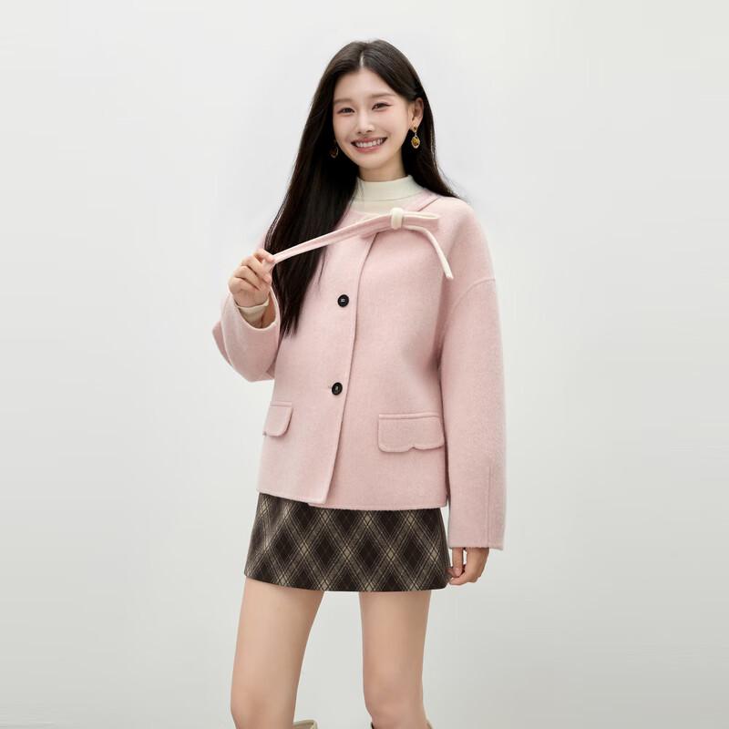 Qiushui Yiren Women s H-Line Round Neck Wool Blend Coat L
Qiushui Yiren Women s H-Line Round Neck Wool Blend Coat L