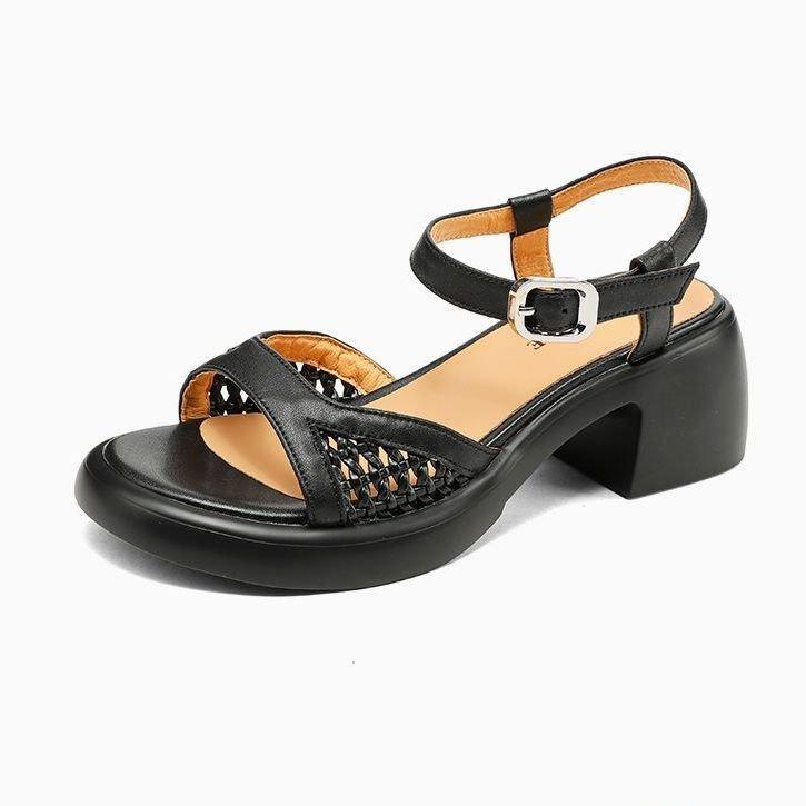 6CM thick heel open-toed sandals women s summer 2025 new soft leather casual one-word buckle belt hollow hole women s shoes 35
6CM thick heel open-toed sandals women s summer 2025 new soft leather casual one-word buckle belt hollow hole women s shoes 35