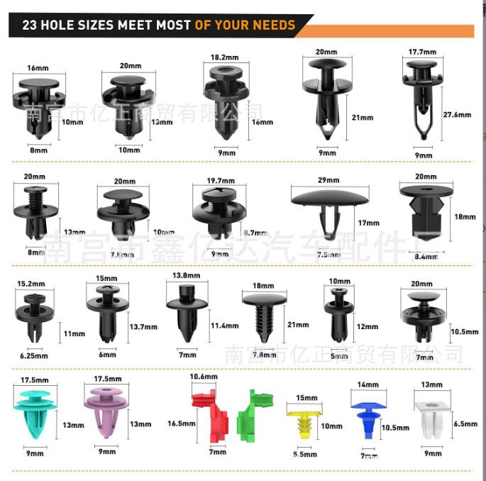 Compatible with Honda: 23 Types of Nylon Fastener Clips for Bumper & Fender Fixing
Compatible with Honda: 23 Types of Nylon Fastener Clips for Bumper & Fender Fixing