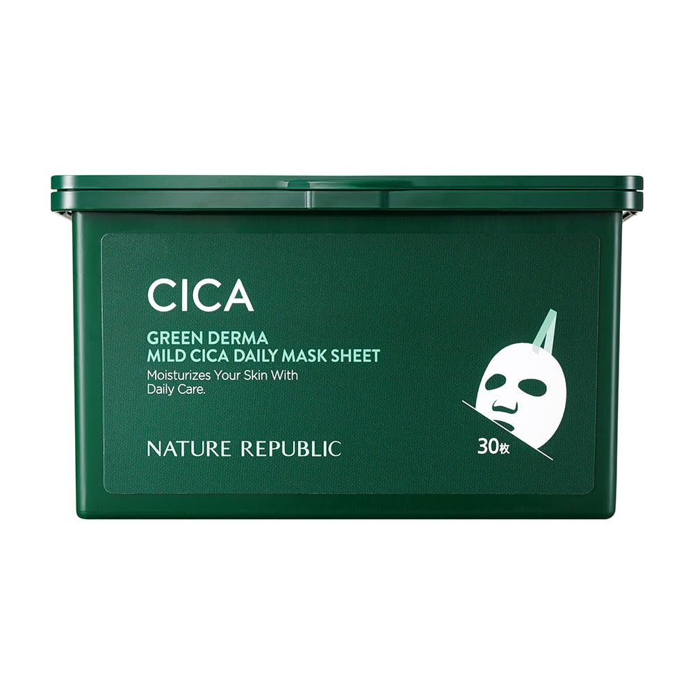 Ежедневная тканевая маска NATURE REPUBLIC Green Derma CICA, 30 листов x 1, большая емкость (350мл) (CICA / Керамид)
Ежедневная тканевая маска NATURE REPUBLIC Green Derma CICA, 30 листов x 1, большая емкость (350мл) (CICA / Керамид)