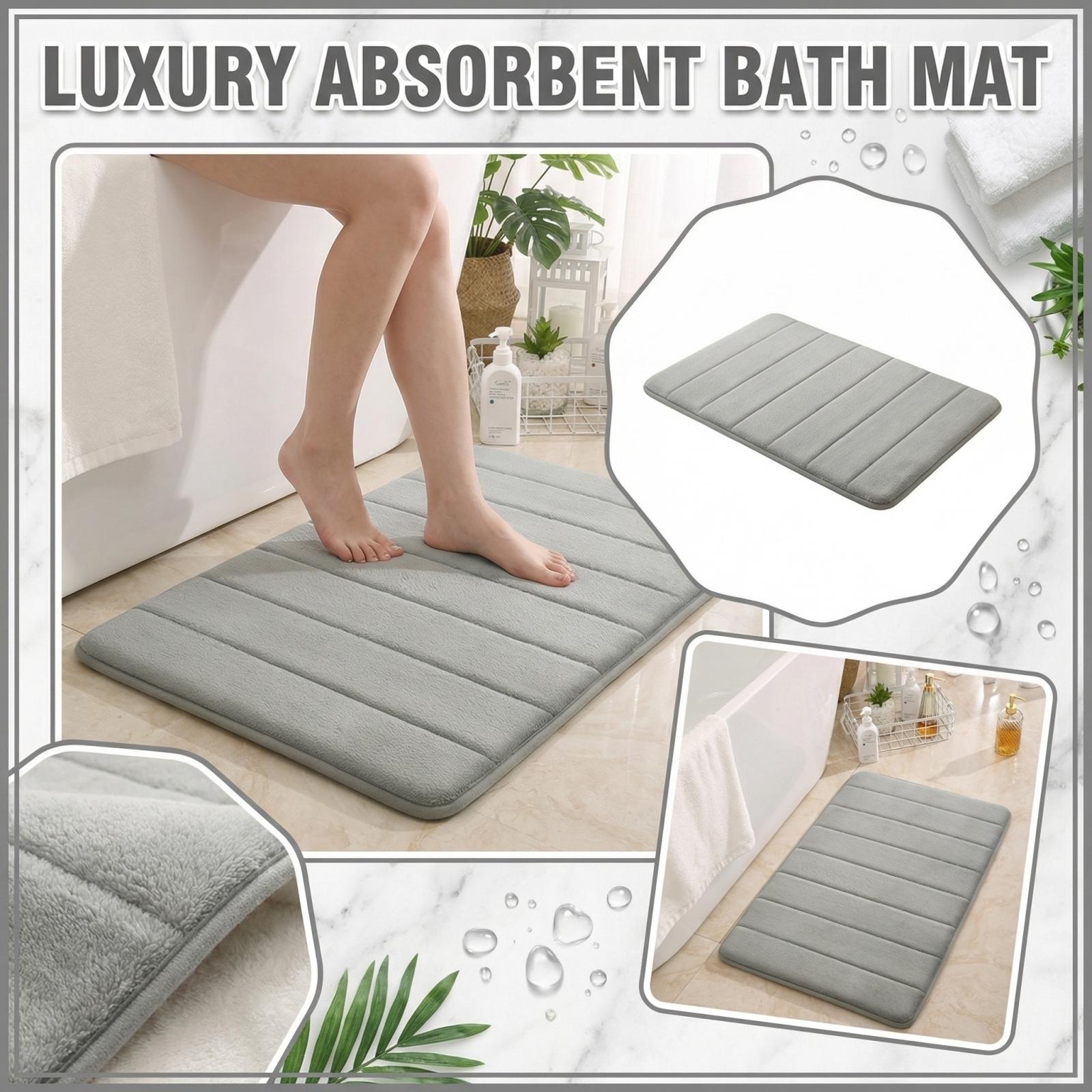 Absorbent Non Slip Bathroom Rug Coral Fleece Bath Mat Soft Comfortable Water Resistant Floor Mat for Shower Tub 40x60cm One Size
Absorbent Non Slip Bathroom Rug Coral Fleece Bath Mat Soft Comfortable Water Resistant Floor Mat for Shower Tub 40x60cm One Size