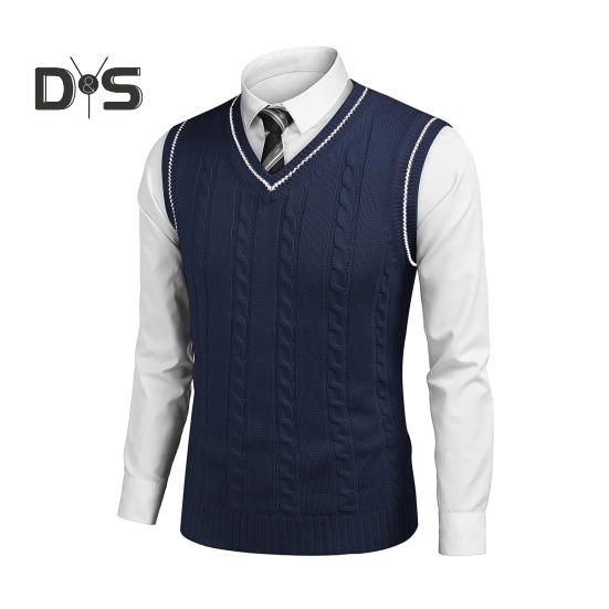 Мужской жилет, свитер с V-образным вырезом, без рукавов, облегающий вязаный пуловер с цветными блоками, облегающий свитер средней длины, утолщенный, в деловом и чопорном стиле XL темно-синий
Мужской жилет, свитер с V-образным вырезом, без рукавов, облегающий вязаный пуловер с цветными блоками, облегающий свитер средней длины, утолщенный, в деловом и чопорном стиле XL темно-синий
