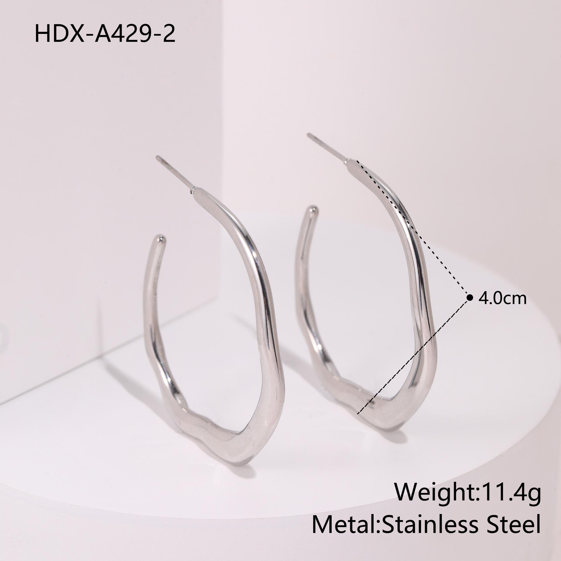 18K Gold Plated Irregular Large Hoop Earrings, Stainless Steel Fashion Style
18K Gold Plated Irregular Large Hoop Earrings, Stainless Steel Fashion Style