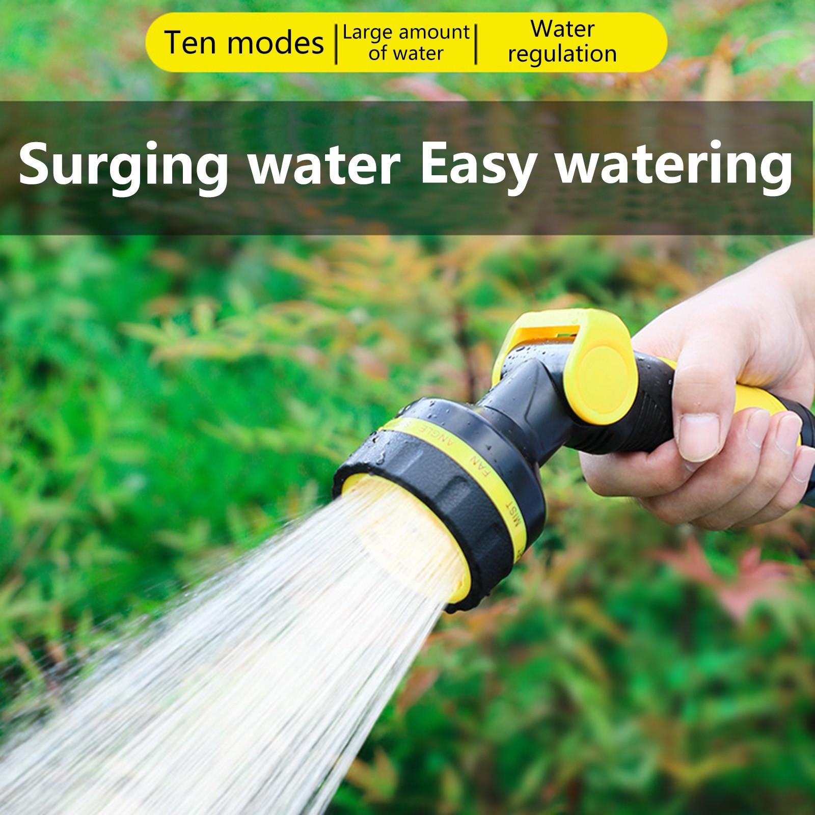 Water Hose Nozzle Sprayer: Garden Spray High Pressure Hose Head Hose Attachment With 10 Watering Patterns
Water Hose Nozzle Sprayer: Garden Spray High Pressure Hose Head Hose Attachment With 10 Watering Patterns