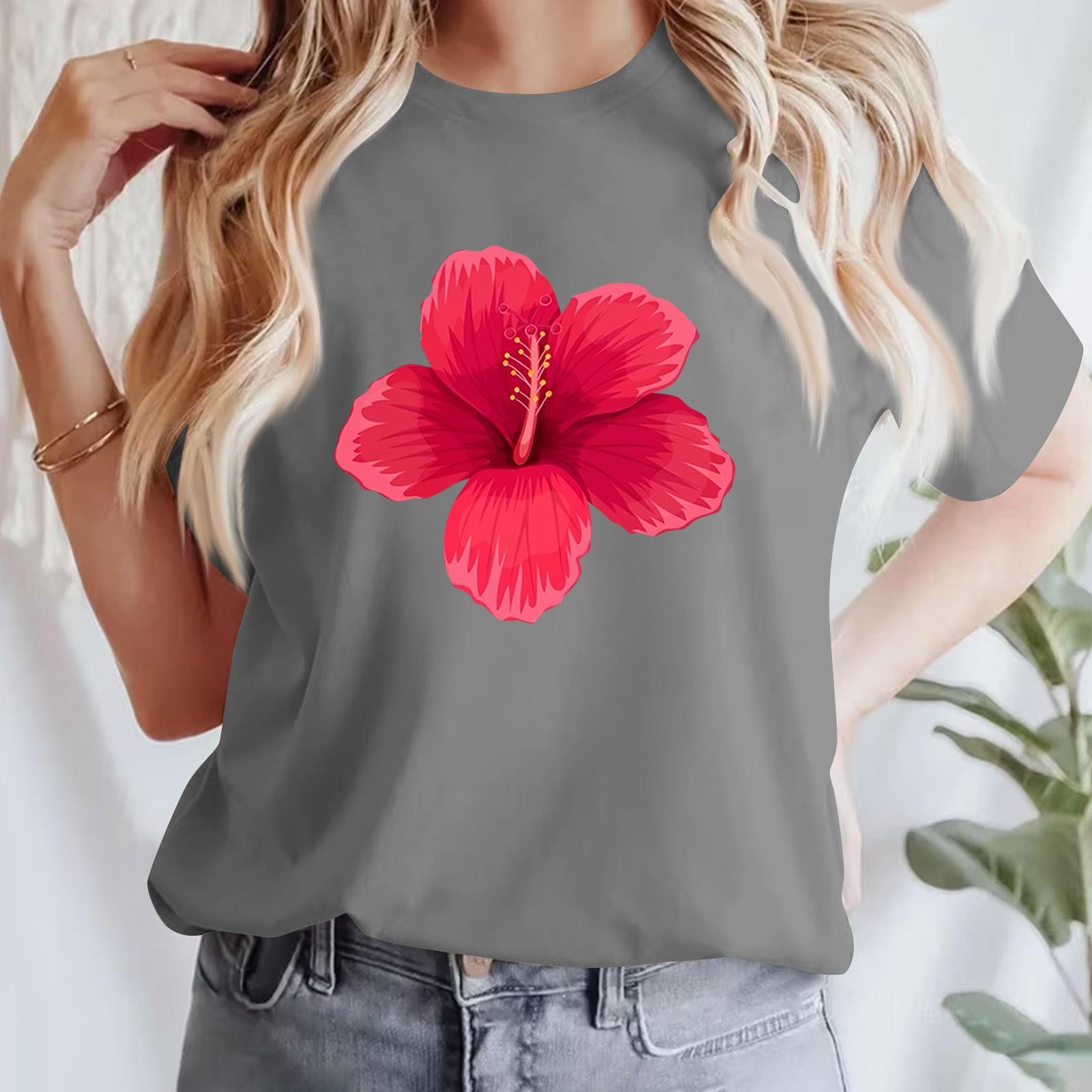 Жіноча повсякденна футболка з принтом і круглим вирізом, пуловер з короткими рукавами M
Жіноча повсякденна футболка з принтом і круглим вирізом, пуловер з короткими рукавами M