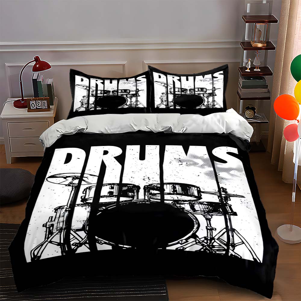 Drum kit illustration. Bedding Duvet cover sets Duvet covers Pillowcases gifts (1 * Duvet Cover 2 * Pillowcases, without duvet insert) 135x200cm
Drum kit illustration. Bedding Duvet cover sets Duvet covers Pillowcases gifts (1 * Duvet Cover 2 * Pillowcases, without duvet insert) 135x200cm