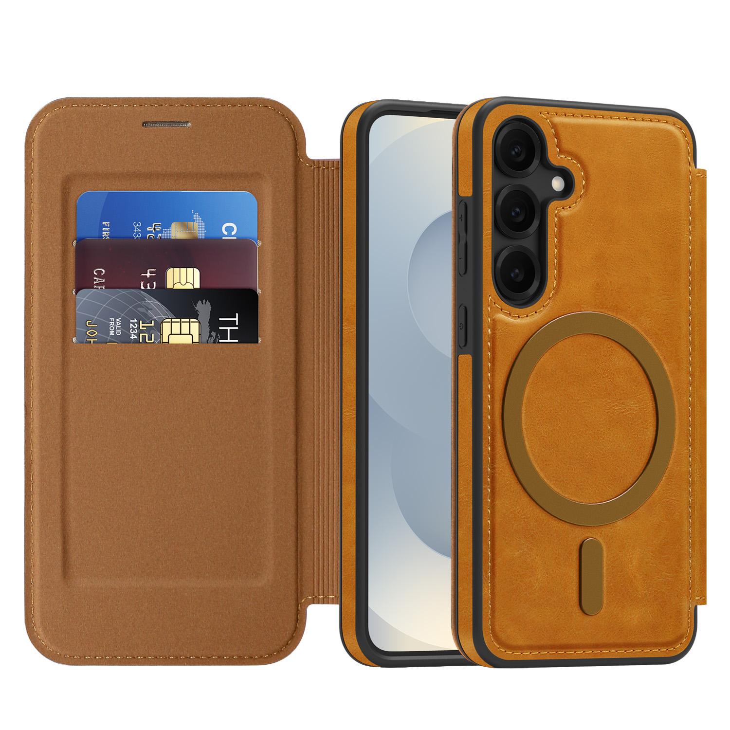 For Samsung Galaxy S25 Case Compatible with MagSafe RFID Blocking Card Holder Leather Phone Cover Titanium Grey
For Samsung Galaxy S25 Case Compatible with MagSafe RFID Blocking Card Holder Leather Phone Cover Titanium Grey