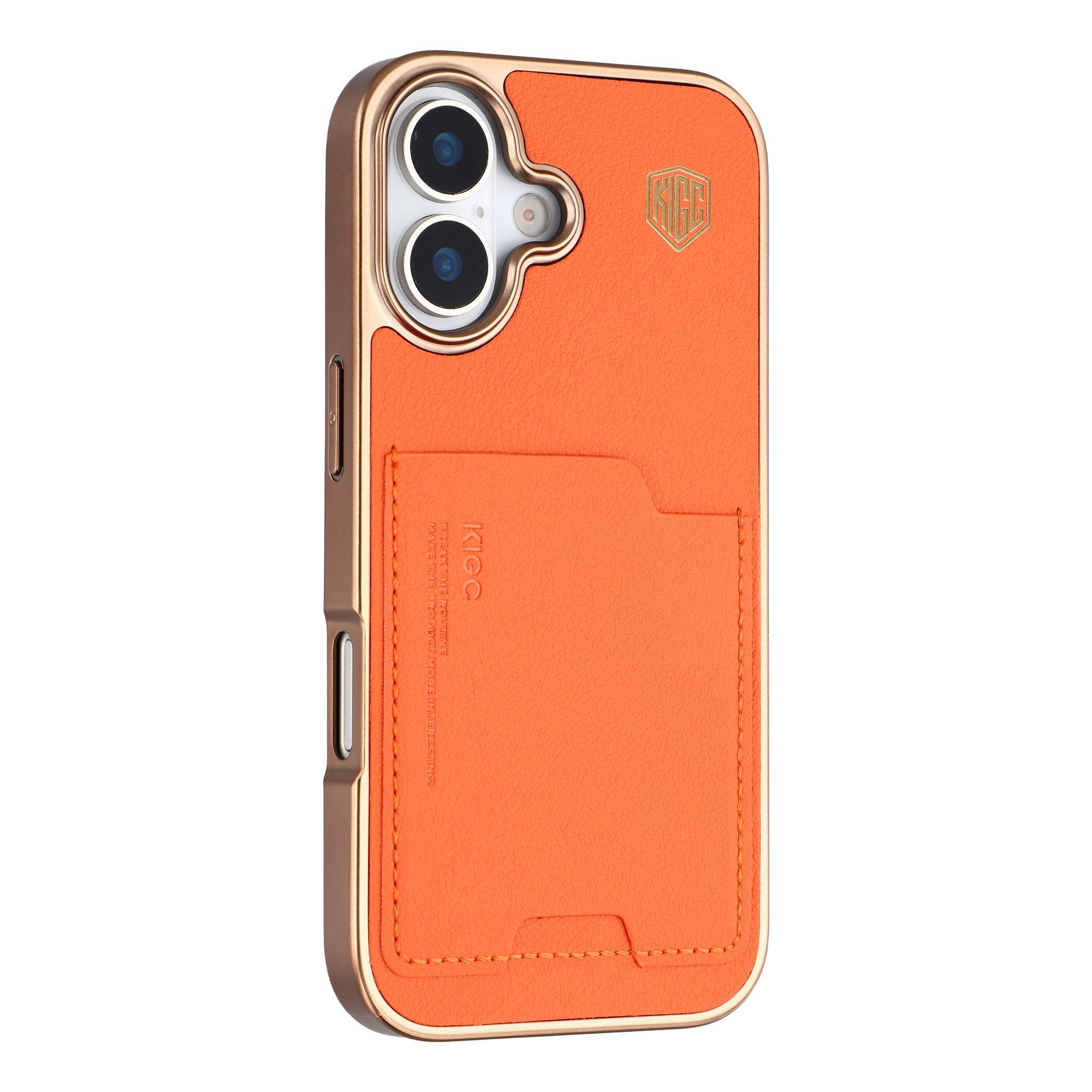 KIGC For iPhone 17 Case Leather + PC + TPU Electroplating Phone Cover with Card Holder
KIGC For iPhone 17 Case Leather + PC + TPU Electroplating Phone Cover with Card Holder
