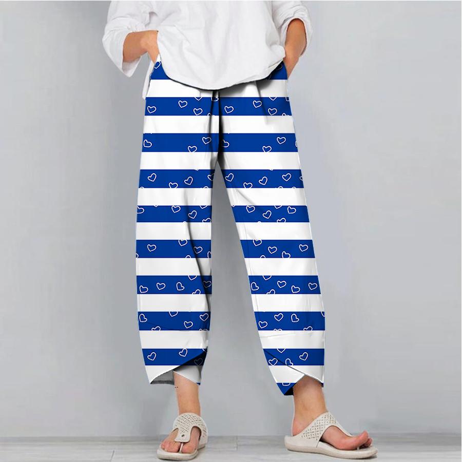 Мужские модные повседневные брюки, свободные широкие брюки, рабочая одежда, карманы, полосатый принт в форме сердца, свободные брюки
Мужские модные повседневные брюки, свободные широкие брюки, рабочая одежда, карманы, полосатый принт в форме сердца, свободные брюки