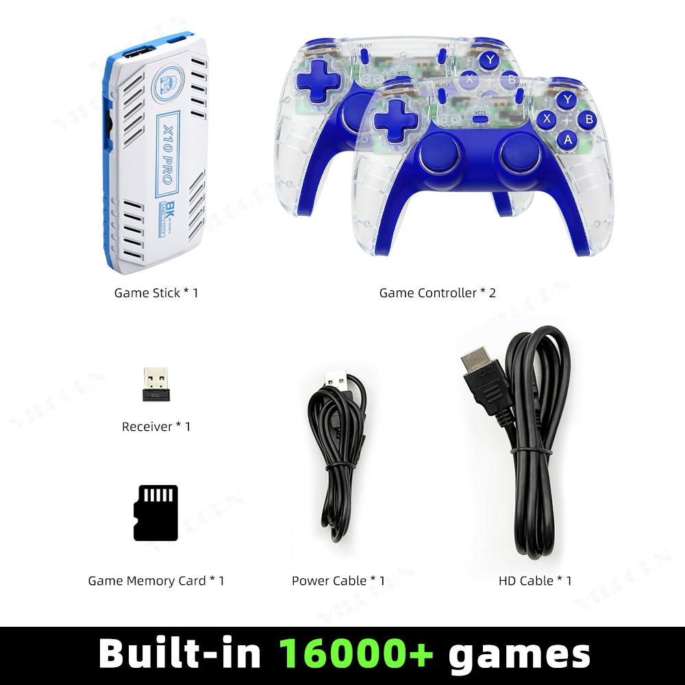 X10 PRO Retro Game Stick 4K HD TV Game Console Built-in 39000+ Games With 2.4G Controller Support 2 Game Players Family Gaming
X10 PRO Retro Game Stick 4K HD TV Game Console Built-in 39000+ Games With 2.4G Controller Support 2 Game Players Family Gaming