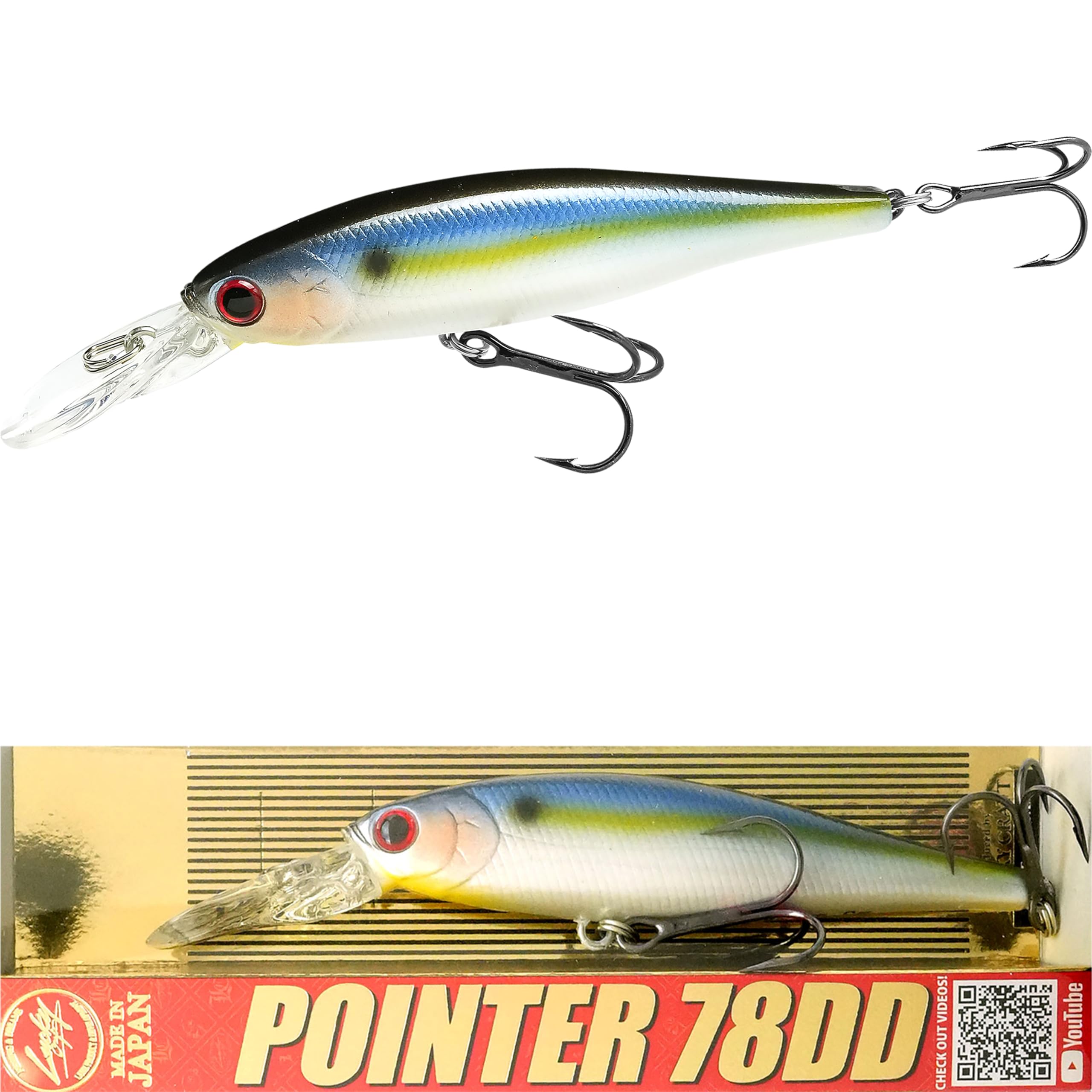 Lucky Craft Pointer 78DD Deep Diver Freeze Pearl Threadfin Fishing Lure Minnow for Bass Fishing (Bee 78LB) (183 Shad)
Lucky Craft Pointer 78DD Deep Diver Freeze Pearl Threadfin Fishing Lure Minnow for Bass Fishing (Bee 78LB) (183 Shad)