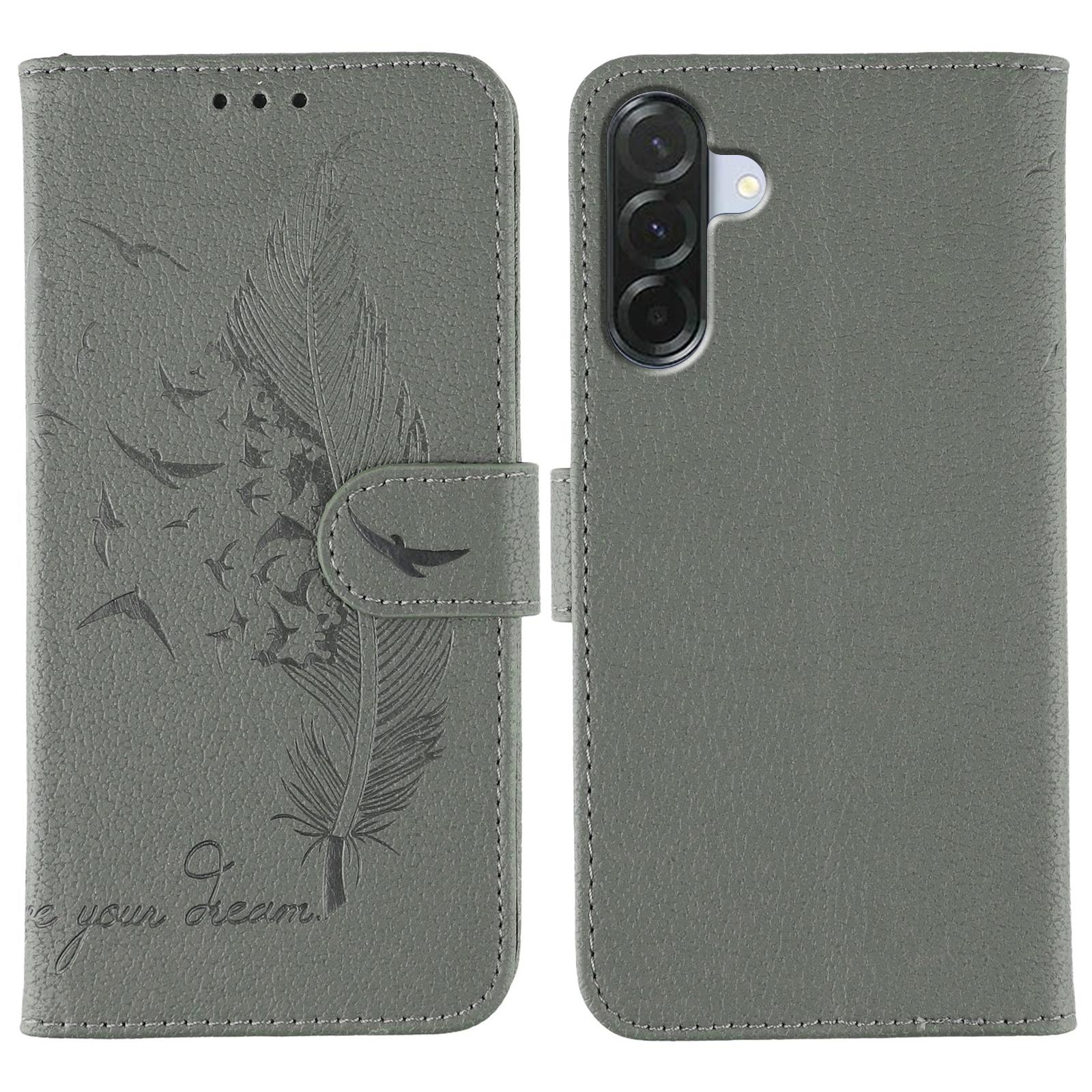 For Samsung Galaxy A36 5G Case Feather Imprint PU Leather Wallet Phone Cover Grey
For Samsung Galaxy A36 5G Case Feather Imprint PU Leather Wallet Phone Cover Grey