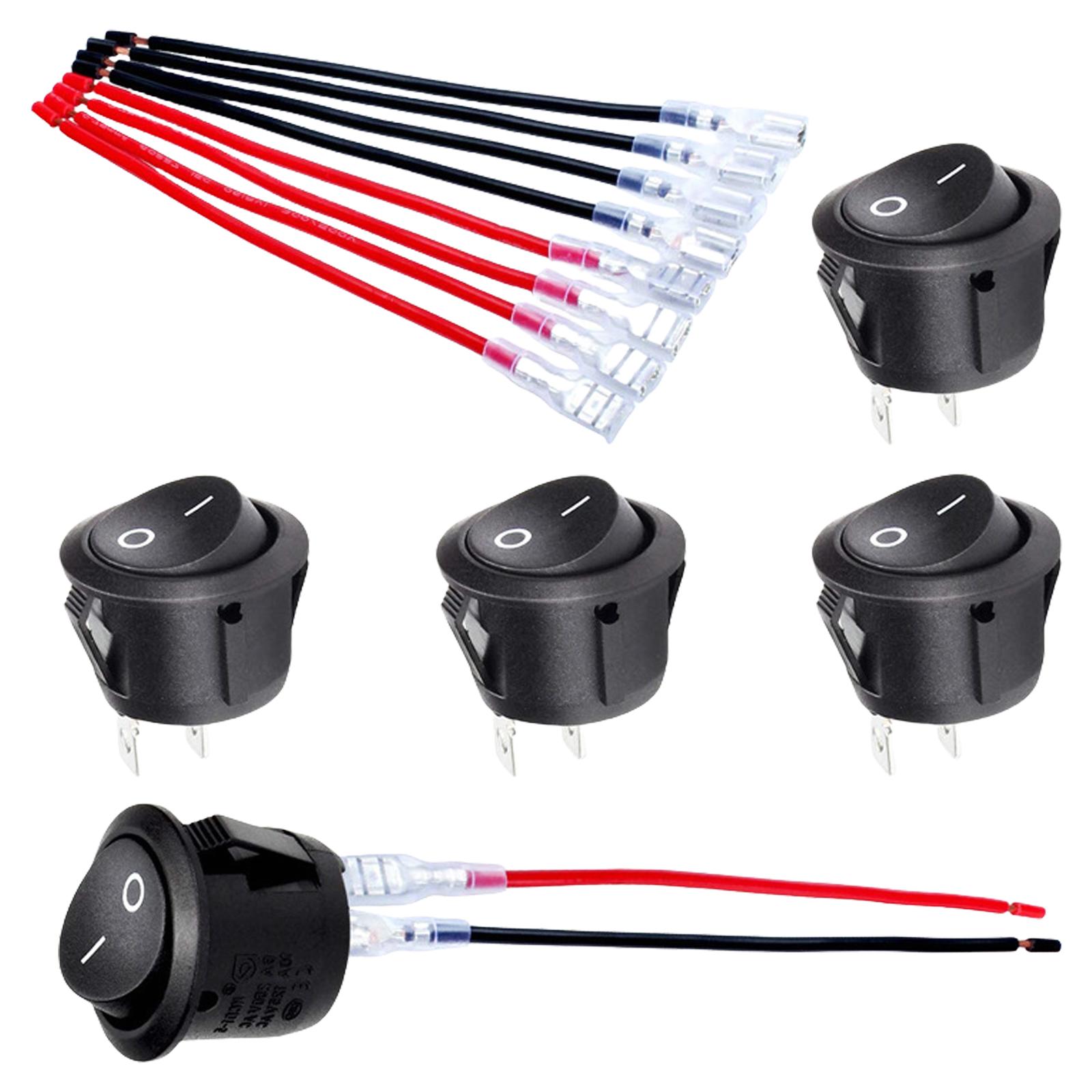 Упаковка из 5 круглых клавишных переключателей с проводом 15 см, 2-позиционные круглые клавишные переключатели для электроники и автомобильного применения A
Упаковка из 5 круглых клавишных переключателей с проводом 15 см, 2-позиционные круглые клавишные переключатели для электроники и автомобильного применения A