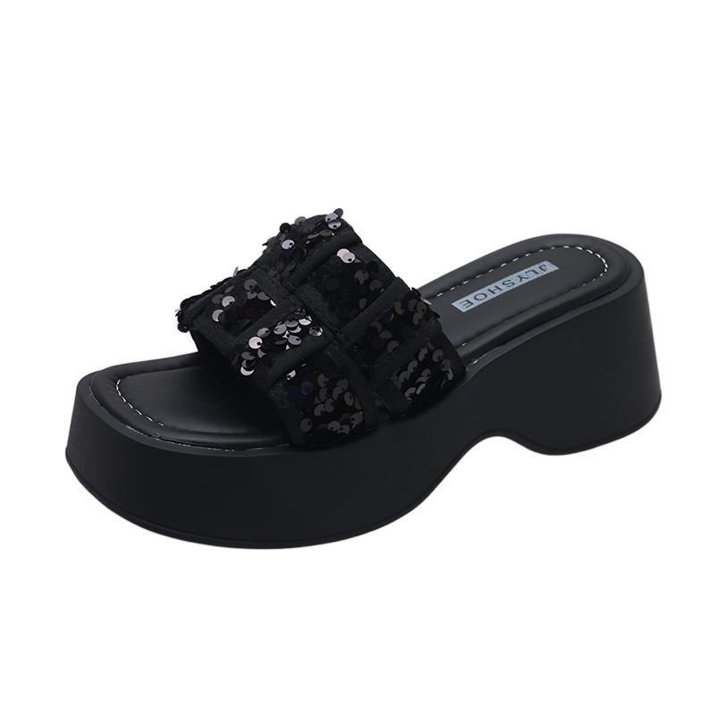 Black muffin platform sandals women s outer wear 2025 summer new high-end French sequins versatile one-word sandals 40
Black muffin platform sandals women s outer wear 2025 summer new high-end French sequins versatile one-word sandals 40