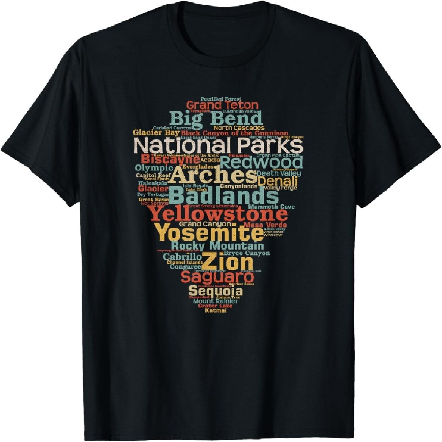 National Parks List Word Cloud Camping Hiking Men Women Kids Short Sleeve T-Shirt XXXXXL різнокольоровий
National Parks List Word Cloud Camping Hiking Men Women Kids Short Sleeve T-Shirt XXXXXL різнокольоровий