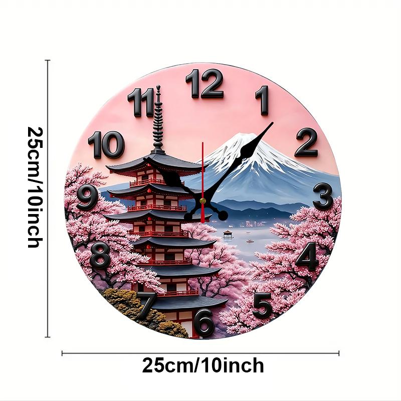 Mount Fuji Design Wooden Round Silent Hanging Wall Clock, Suitable For Living Room, Office, Study Room, Bedroom, Home Decoration 10 inch
Mount Fuji Design Wooden Round Silent Hanging Wall Clock, Suitable For Living Room, Office, Study Room, Bedroom, Home Decoration 10 inch