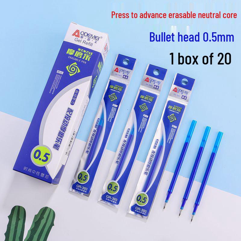 MomoLe Erasable Pen Refill - Transparent, 0.5mm Bullet Tip, ST Clickable, Crystal Blue, Carbon Black, Red, and Blue Ink 1 Box 20 Pieces
MomoLe Erasable Pen Refill - Transparent, 0.5mm Bullet Tip, ST Clickable, Crystal Blue, Carbon Black, Red, and Blue Ink 1 Box 20 Pieces