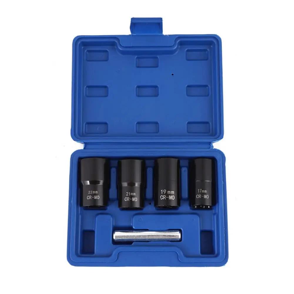 Nut Removal Extractor Socket Tool Set 1/2Inch Drive Impact Bolt 17mm 19mm 21mm 22mm Twist Socket Set Lug Tool Locking Wheel чёрный
Nut Removal Extractor Socket Tool Set 1/2Inch Drive Impact Bolt 17mm 19mm 21mm 22mm Twist Socket Set Lug Tool Locking Wheel чёрный