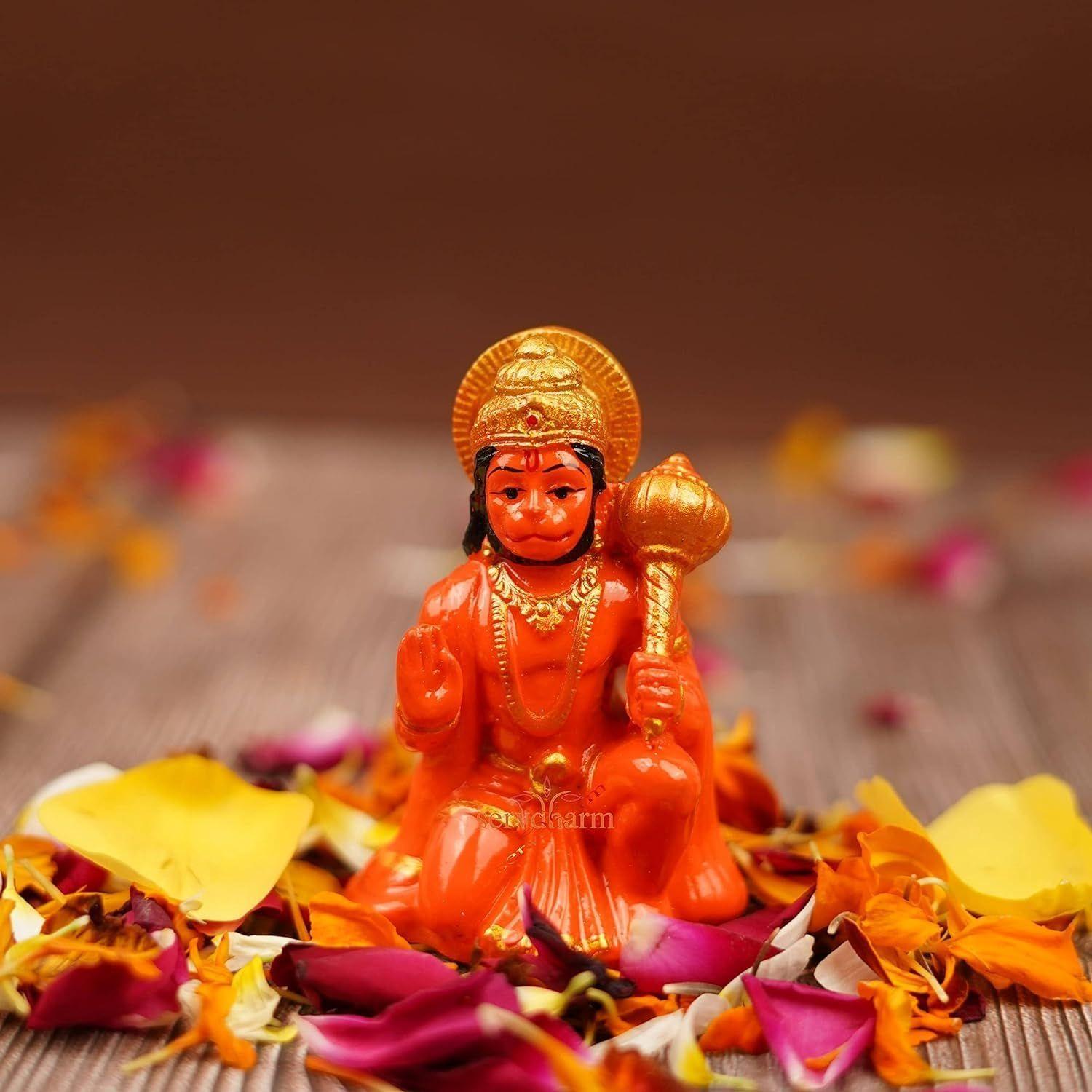 Servdharm Resin Hanuman Ji Murti with Hanuman Chalisa Pocket Book in Hindi, Roman Hindi for Gifting
Servdharm Resin Hanuman Ji Murti with Hanuman Chalisa Pocket Book in Hindi, Roman Hindi for Gifting