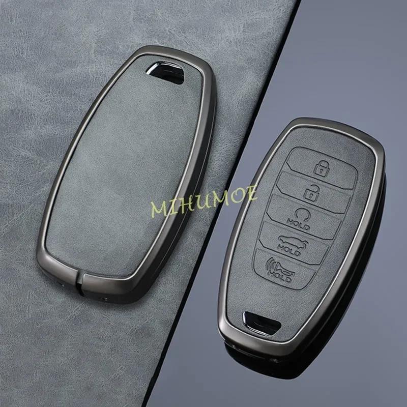 Metal Leather Smart Car Key Fob Case Cover Keychain Ring for Hyundai Elantra I30 Venue Palisade Accent Santa Fe Veloster Kona
Metal Leather Smart Car Key Fob Case Cover Keychain Ring for Hyundai Elantra I30 Venue Palisade Accent Santa Fe Veloster Kona