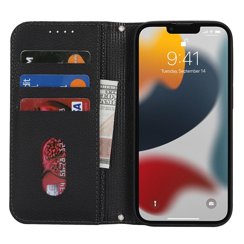 Stand Case for iPhone 13 Pro Max/12 Pro Max Litchi Texture Leather Flip Phone Cover with Strap/Wallet Grey
Stand Case for iPhone 13 Pro Max/12 Pro Max Litchi Texture Leather Flip Phone Cover with Strap/Wallet Grey