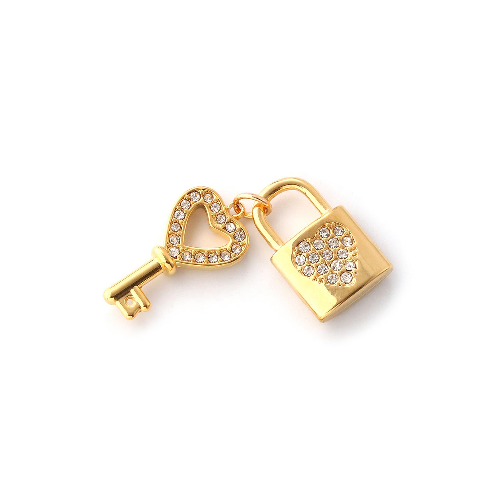 1 Piece 304 Stainless Steel Charms 18K Gold Plated Lock & Key Heart Micro Pave Pendants For DIY Necklace Jewelry Making Findings
1 Piece 304 Stainless Steel Charms 18K Gold Plated Lock & Key Heart Micro Pave Pendants For DIY Necklace Jewelry Making Findings