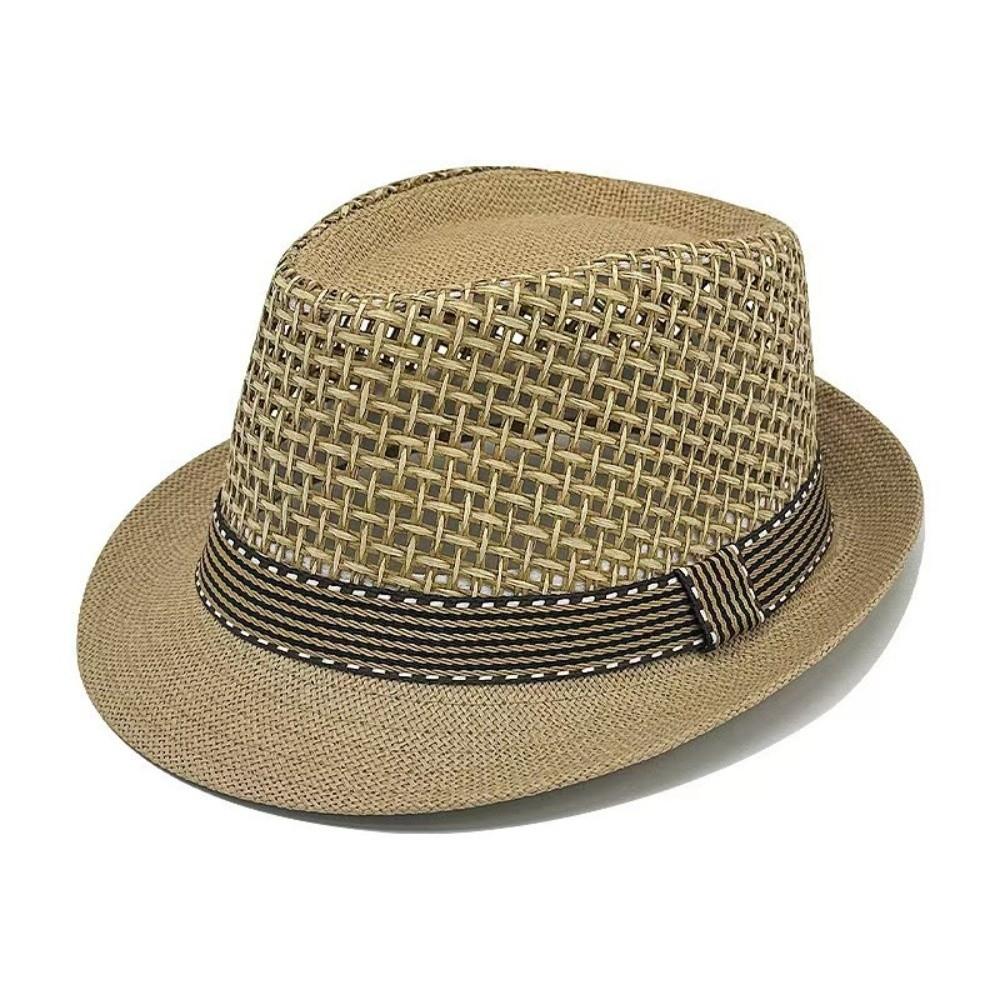 Lightweight Men Panama Hat Short Brim Vacation Beach Cap Elegant Woven Straw Hat Masquerade темного кольору хакі
Lightweight Men Panama Hat Short Brim Vacation Beach Cap Elegant Woven Straw Hat Masquerade темного кольору хакі