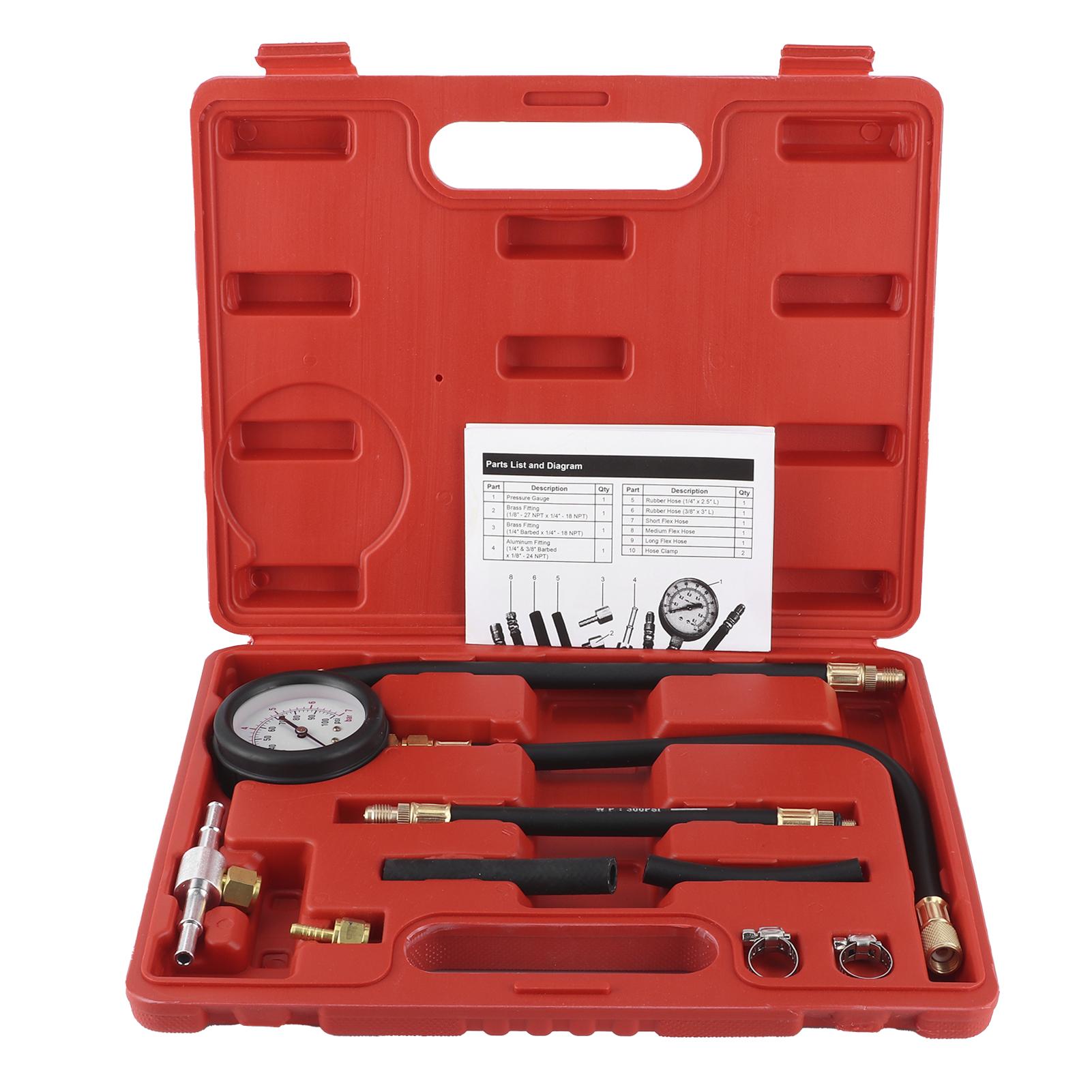 Fuel Injection Tester Pump Pressure Test Gauge Meter 0100 PSI Only for Gasoline Engine
Fuel Injection Tester Pump Pressure Test Gauge Meter 0100 PSI Only for Gasoline Engine