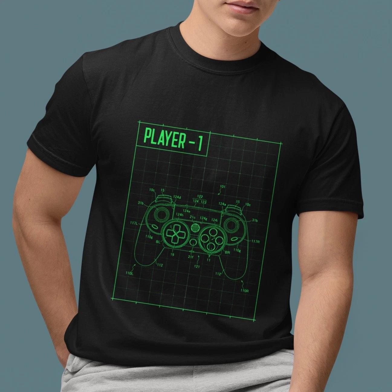 Player 1 T-Shirt Retro Game Controller Graphic Tee Gamer Gift Unisex Casual Top XXXXL
Player 1 T-Shirt Retro Game Controller Graphic Tee Gamer Gift Unisex Casual Top XXXXL