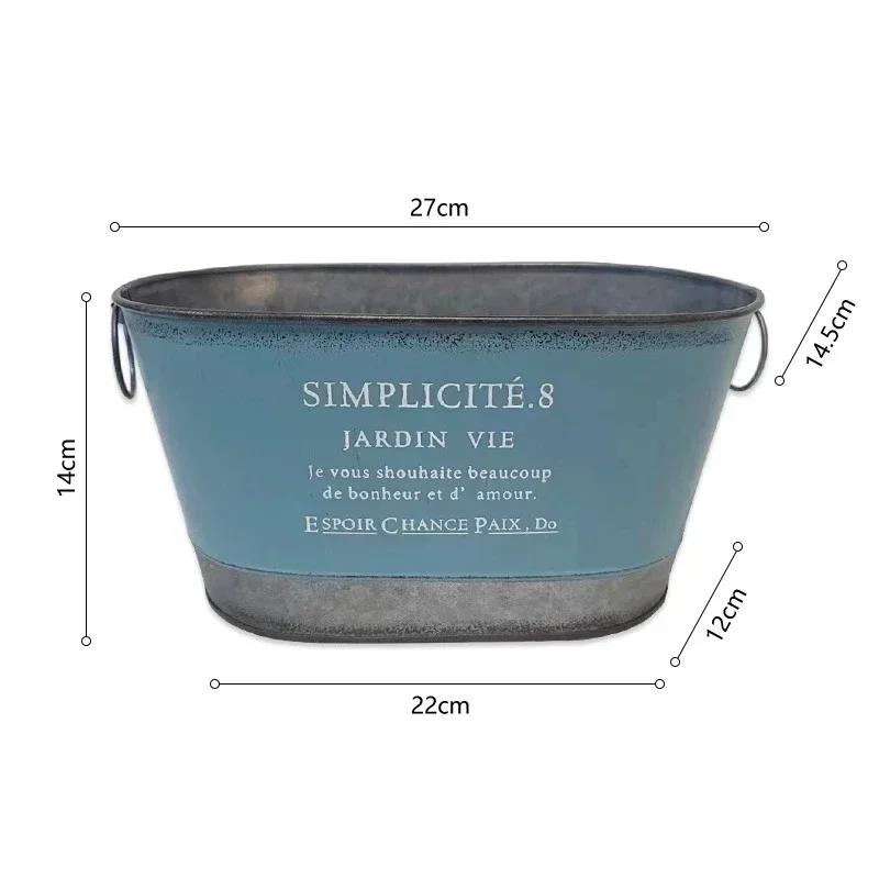 Ellipse Ironwork Flower Pot Double Handle Metal Retro Style Flower Plant Home Furnishings Garden Courtyard Letter Vase Decorate синій
Ellipse Ironwork Flower Pot Double Handle Metal Retro Style Flower Plant Home Furnishings Garden Courtyard Letter Vase Decorate синій