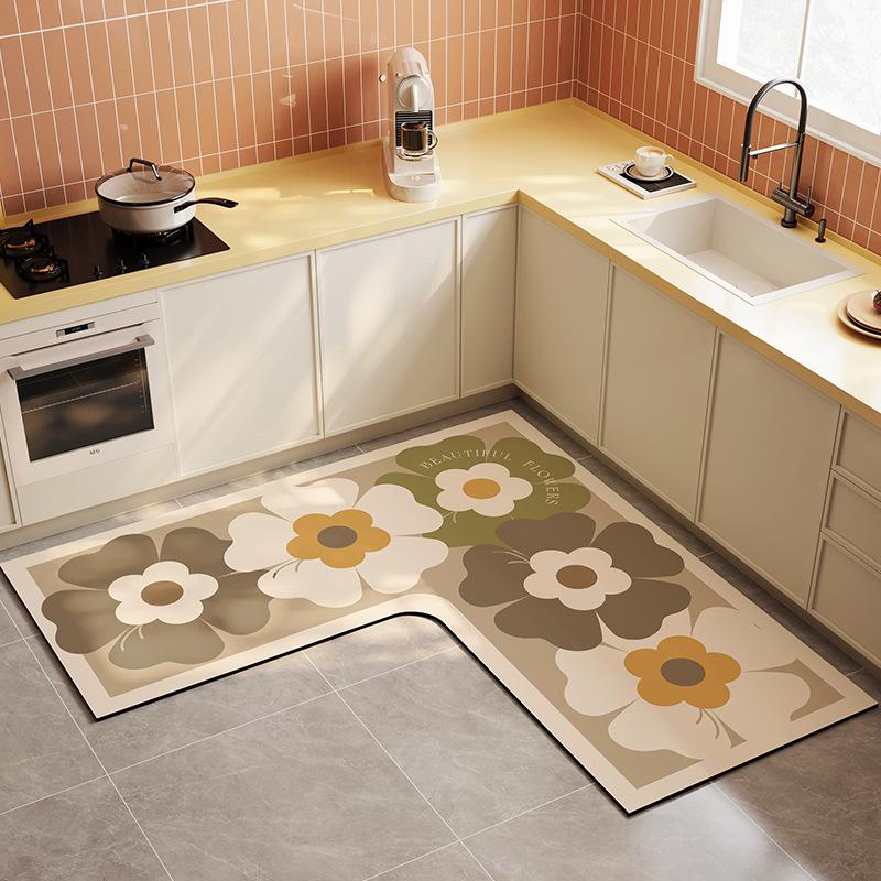 Small Fresh Kitchen Floor Mat, Non-Slip Diatom Mud Foot Pad, L-Shaped Water-Absorbing And Dirt-Resistant Carpet, Household Dirt-Resistant And Easy To 70*70*45cm
Small Fresh Kitchen Floor Mat, Non-Slip Diatom Mud Foot Pad, L-Shaped Water-Absorbing And Dirt-Resistant Carpet, Household Dirt-Resistant And Easy To 70*70*45cm