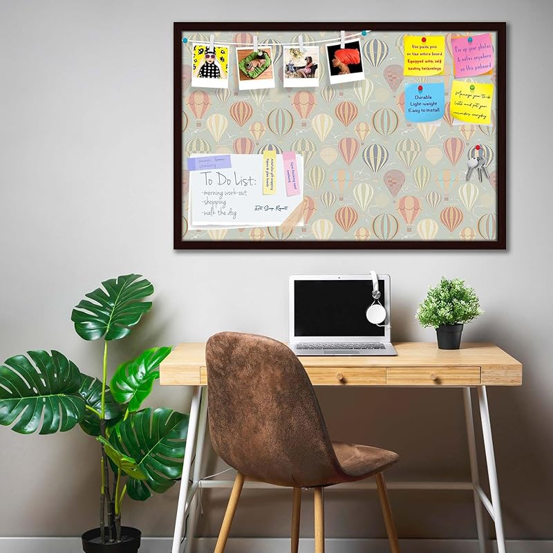 Artzfolio Air Balloons | Bulletin Board Notice Pin Board | Vision Soft Board Combo With Thumb Push Pins & Sticky Notes | 1.51 коричневый
Artzfolio Air Balloons | Bulletin Board Notice Pin Board | Vision Soft Board Combo With Thumb Push Pins & Sticky Notes | 1.51 коричневый