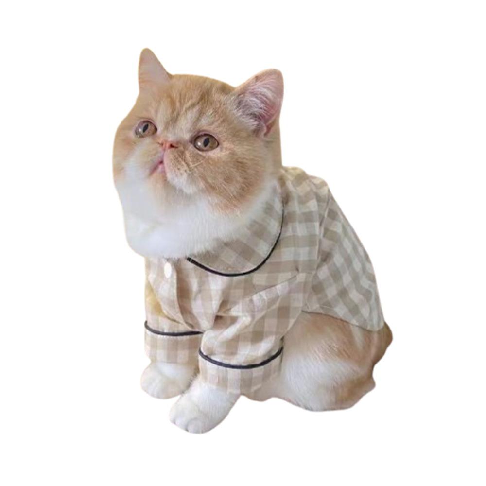 Plaid Cotton Pet Sleepwear Leisure Cat Small Shirt Pet Clothes For Puppy Cat Spring Summer M
Plaid Cotton Pet Sleepwear Leisure Cat Small Shirt Pet Clothes For Puppy Cat Spring Summer M